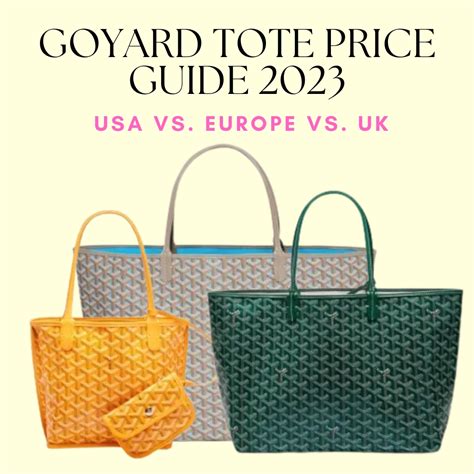 how much does goyard cost|goyard pricing 2023.